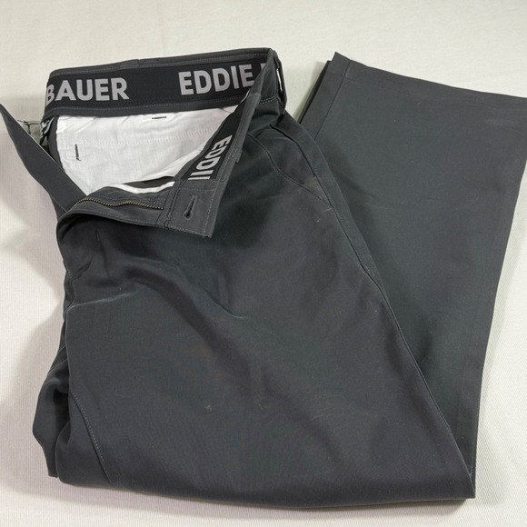 Eddie Bauer Other - Eddie Bauer Men's Charcoal Gray Flex Chino Pants Size 36x30 Straight Fit